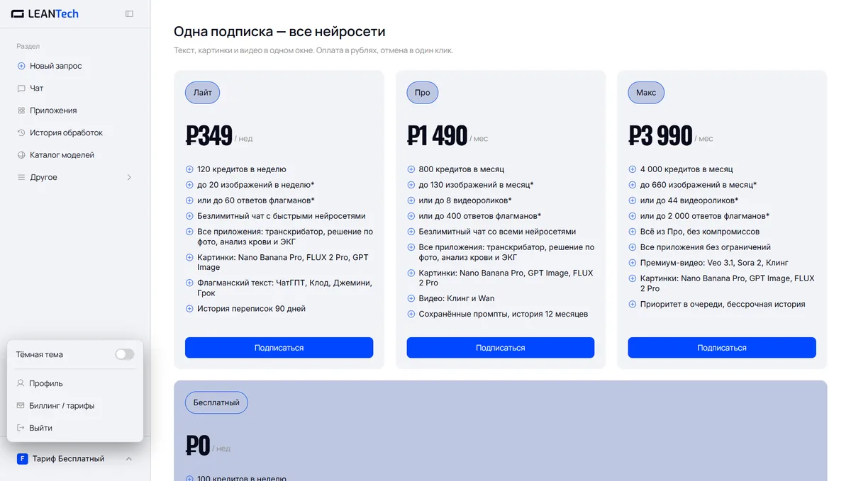 Оплата Manus AI картой РФ
